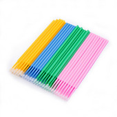 GLAMLASH 100 buc/lot aplicatoare durabile de unică folosință Extensii individuale de gene Tampoane de îndepărtare Micro perie Instrumente de îndepărtare a genelor