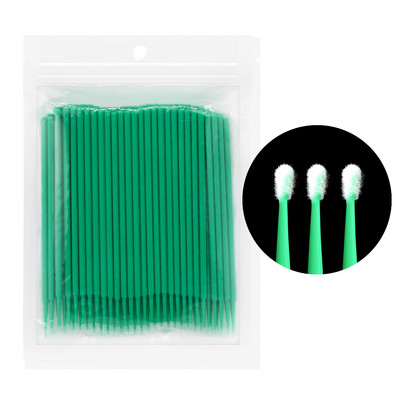 GLAMLASH 100 buc/lot aplicatoare durabile de unică folosință Extensii individuale de gene Tampoane de îndepărtare Micro perie Instrumente de îndepărtare a genelor