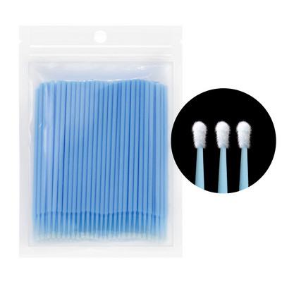 GLAMLASH 100 buc/lot aplicatoare durabile de unică folosință Extensii individuale de gene Tampoane de îndepărtare Micro perie Instrumente de îndepărtare a genelor