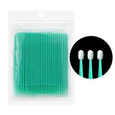 GLAMLASH 100 buc/lot aplicatoare durabile de unică folosință Extensii individuale de gene Tampoane de îndepărtare Micro perie Instrumente de îndepărtare a genelor