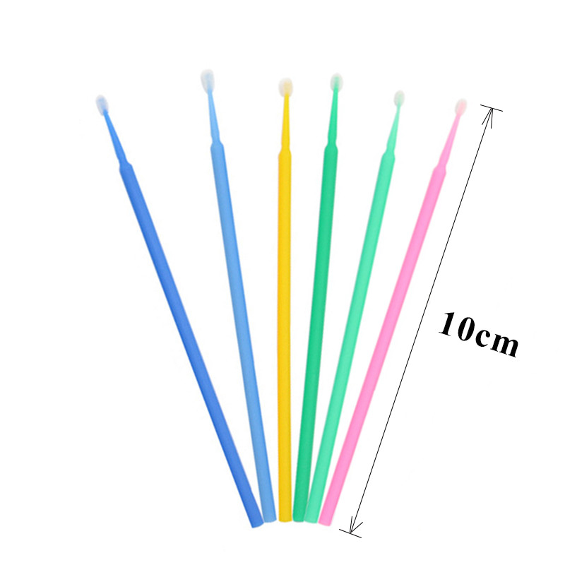 GLAMLASH 100 buc/lot aplicatoare durabile de unică folosință Extensii individuale de gene Tampoane de îndepărtare Micro perie Instrumente de îndepărtare a genelor