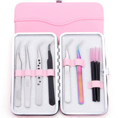 Set de carcase pentru pensete pentru gene de mare precizie, volum din oțel inoxidabil, gene nemagnetice, pensetă pentru ridicare, consumabile pentru extensii de gene