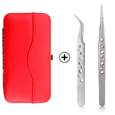 Set de carcase pentru pensete pentru gene de mare precizie, volum din oțel inoxidabil, gene nemagnetice, pensetă pentru ridicare, consumabile pentru extensii de gene