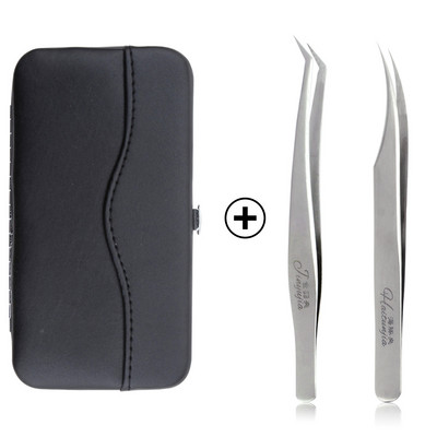 Set de carcase pentru pensete pentru gene de mare precizie, volum din oțel inoxidabil, gene nemagnetice, pensetă pentru ridicare, consumabile pentru extensii de gene