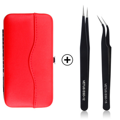 Set de carcase pentru pensete pentru gene de mare precizie, volum din oțel inoxidabil, gene nemagnetice, pensetă pentru ridicare, consumabile pentru extensii de gene