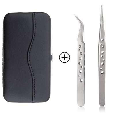 Set de carcase pentru pensete pentru gene de mare precizie, volum din oțel inoxidabil, gene nemagnetice, pensetă pentru ridicare, consumabile pentru extensii de gene