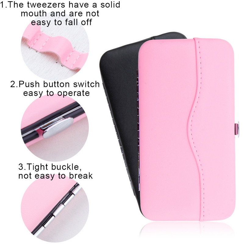 Set de carcase pentru pensete pentru gene de mare precizie, volum din oțel inoxidabil, gene nemagnetice, pensetă pentru ridicare, consumabile pentru extensii de gene