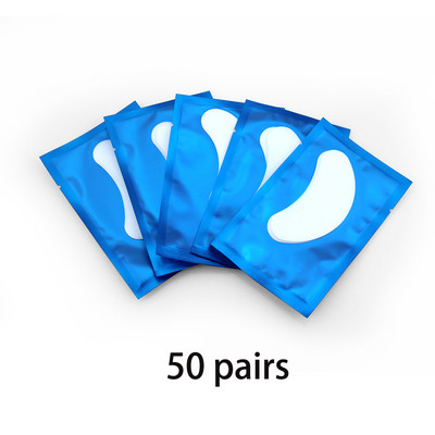 50/100 Blakstienų priauginimo pleistras Priklijuotas popierinis blakstienų priauginimo pleistras po akių pagalvėlėmis be pūkuoto drėkinančio akių popieriaus pleistro