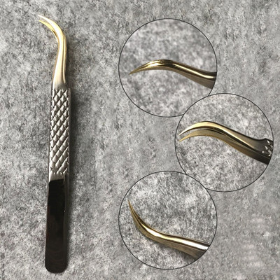 Profesionalne pincete za trepavice 3D Volume Antistatičke Nemagnetske zakrivljene pincete za nadogradnju trepavica Lepezaste alate za šminkanje trepavica