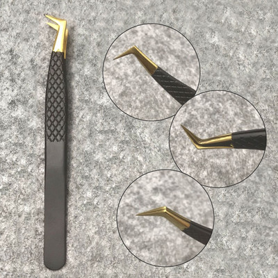 Profesionalne pincete za trepavice 3D Volume Antistatičke Nemagnetske zakrivljene pincete za nadogradnju trepavica Lepezaste alate za šminkanje trepavica