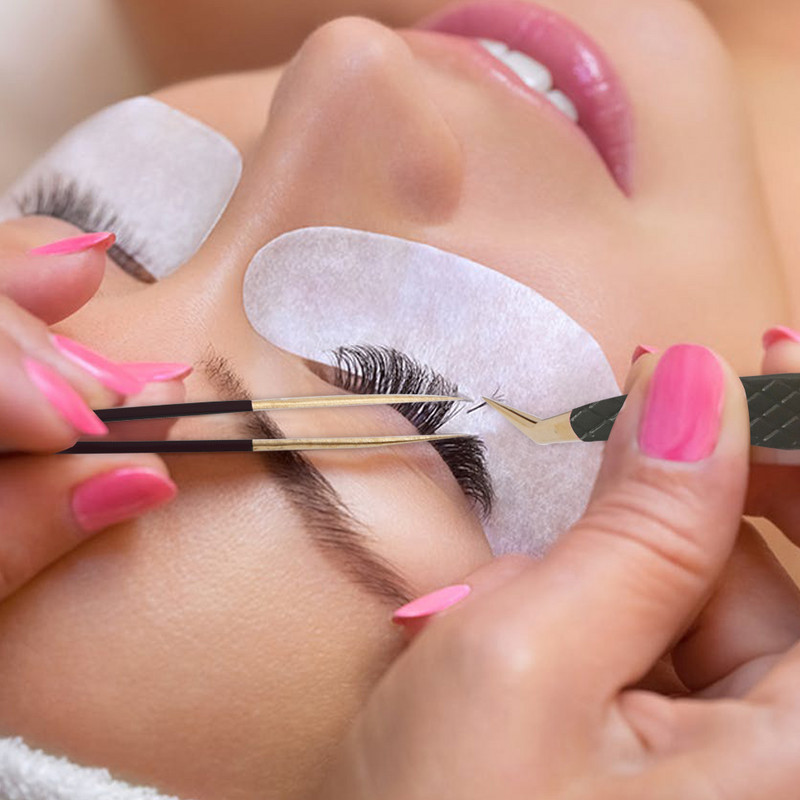 Profesionalne pincete za trepavice 3D Volume Antistatičke Nemagnetske zakrivljene pincete za nadogradnju trepavica Lepezaste alate za šminkanje trepavica