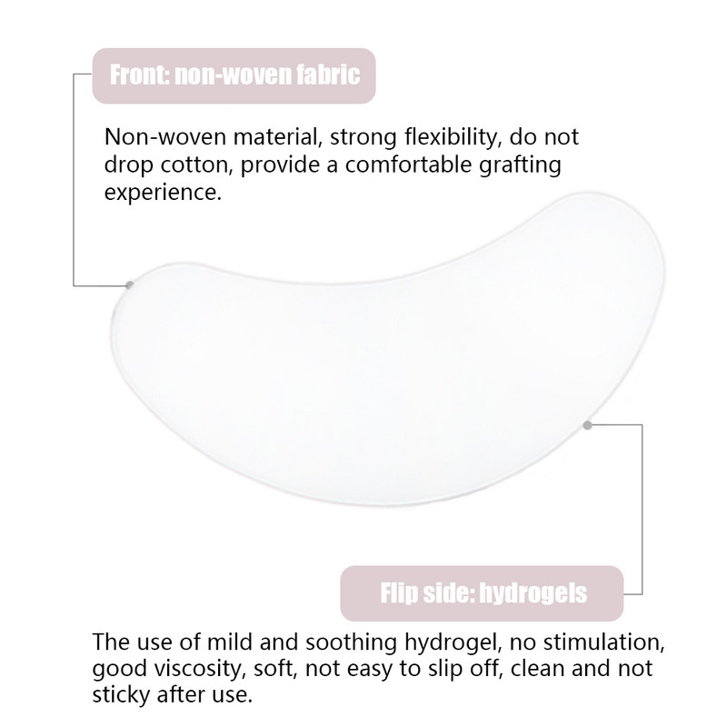 20/50/100 porų akių pagalvėlių blakstienų pagalvėlių gelio pleistras, priklijuotas po blakstienomis dirbtinių blakstienų priauginimo popieriaus lipdukų makiažui