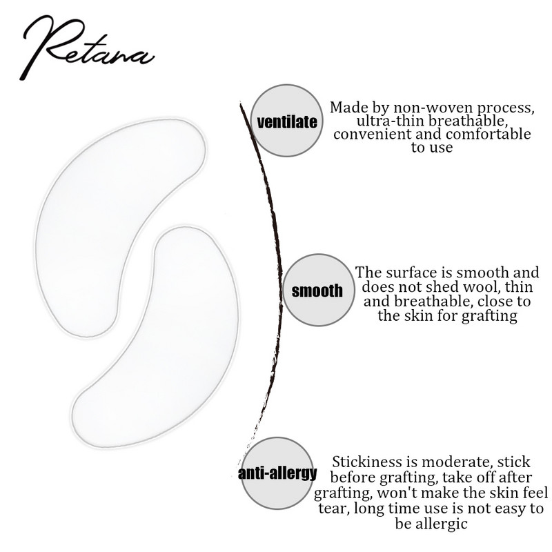 20/50/100 porų akių pagalvėlių blakstienų pagalvėlių gelio pleistras, priklijuotas po blakstienomis dirbtinių blakstienų priauginimo popieriaus lipdukų makiažui