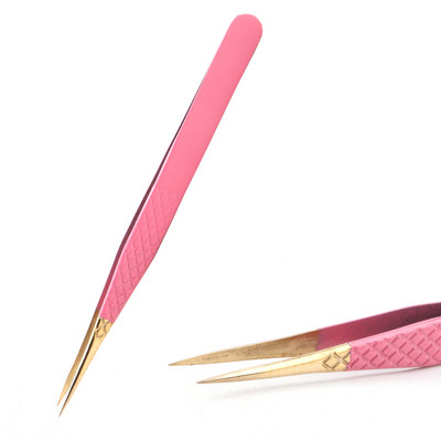 Zatvorene pincete za trepavice Visokokvalitetne vrhunske ravne zakrivljene Pincet protiv klizanja Nemagnetske pincete za trepavice Alat za šminkanje