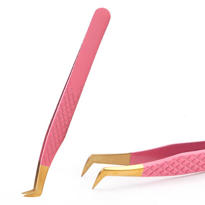 Zatvorene pincete za trepavice Visokokvalitetne vrhunske ravne zakrivljene Pincet protiv klizanja Nemagnetske pincete za trepavice Alat za šminkanje