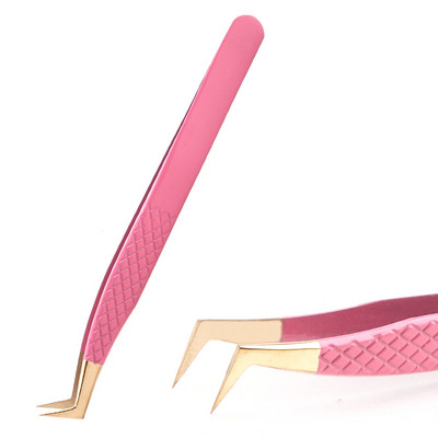 Zatvorene pincete za trepavice Visokokvalitetne vrhunske ravne zakrivljene Pincet protiv klizanja Nemagnetske pincete za trepavice Alat za šminkanje