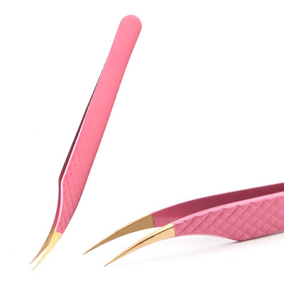 Zatvorene pincete za trepavice Visokokvalitetne vrhunske ravne zakrivljene Pincet protiv klizanja Nemagnetske pincete za trepavice Alat za šminkanje