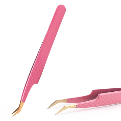 Zatvorene pincete za trepavice Visokokvalitetne vrhunske ravne zakrivljene Pincet protiv klizanja Nemagnetske pincete za trepavice Alat za šminkanje