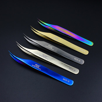 100% Γνήσια Γνήσια Vetus Tweezers MCS Series Premium Eyelash Extensions Beauty Makeup Tweezers Ultra Fine Tip Tweezers