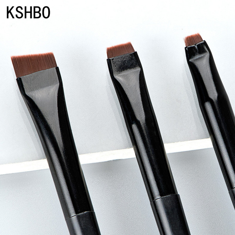 KSHBO 3Pcs Eye Makeup Kists Flat Eyeliner Eyeliner Kist Professional Angled Eyes Brow Pincel Maquiagem Make Up Kozmetički alati