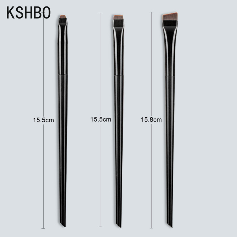 KSHBO 3Pcs Eye Makeup Kists Flat Eyeliner Eyeliner Kist Professional Angled Eyes Brow Pincel Maquiagem Make Up Kozmetički alati