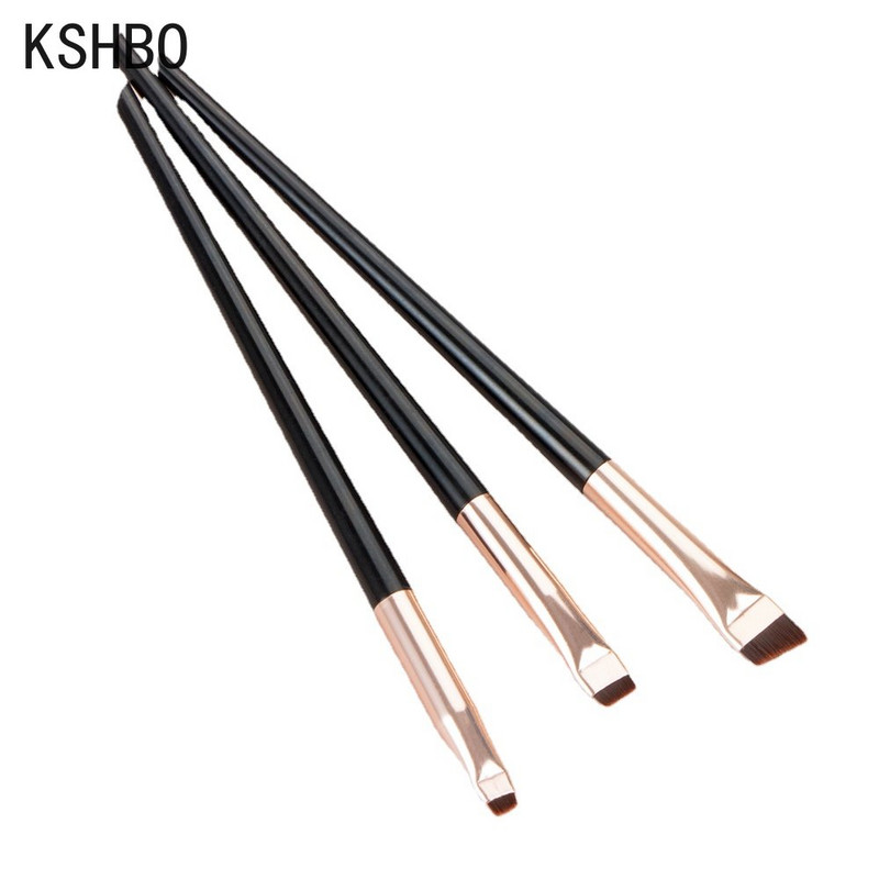 KSHBO 3Pcs Eye Makeup Kists Flat Eyeliner Eyeliner Kist Professional Angled Eyes Brow Pincel Maquiagem Make Up Kozmetički alati