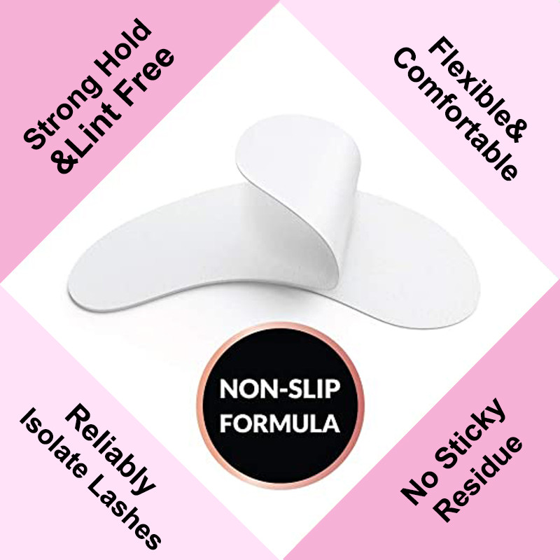 25/50/100 porų akių pleistrų po blakstienų pagalvėlėmis, skirtomis statyti hidrogelines popierines pleistras Rožiniai pūkuoti lipdukai dirbtinėms blakstienoms