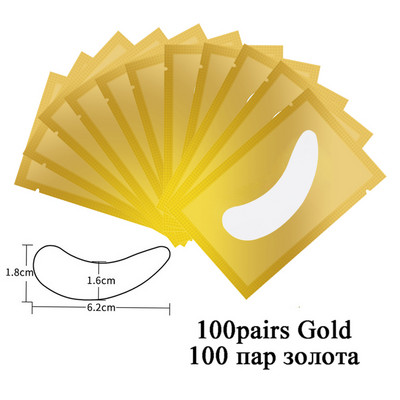 100 pari trepavica Gel flaster za cijepljenje trepavica ispod jastučića Flasteri za oči za ekstenzije trepavica Papirnate naljepnice za omote Alati za šminkanje