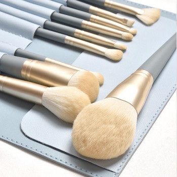 10 τμχ/σετ Μαλακές αφράτες βούρτσες μακιγιάζ Eye Shadow Foundation Brush Women Cosmetic Powder Blush Blending Brushes Set Tools Makeup