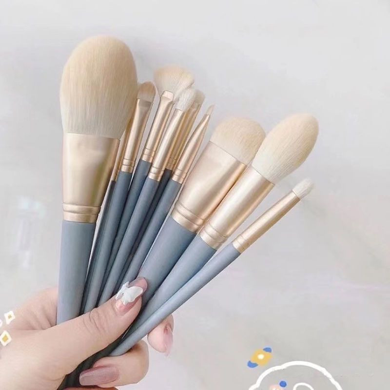 10 buc/set pensule de machiaj moi pufoase, perie pentru fond de ochi, pudră cosmetică, fard de obraz, pensule pentru amestecare, set de instrumente de machiaj