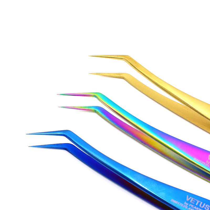 Vetus MCS Series Premium Beauty Pense pentru machiaj Extensie pentru gene de nurcă Pensetă cu vârf ultra fin de calitate superioară