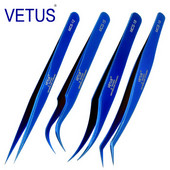 4 kom / set Vetus MCS Series Bright Blue Premium Beauty Makeup pincete za nadogradnju trepavica Ultra Fine Tip Pinzas