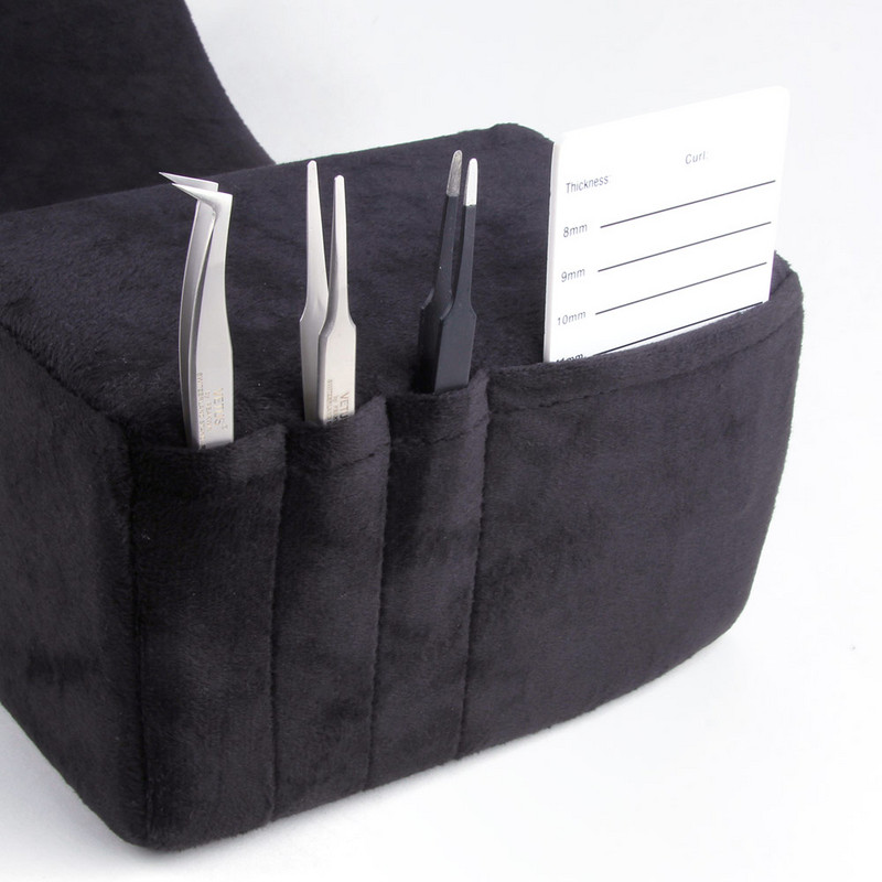 Blakstienų priauginimo pagalvės lentyna Blakstienų pagalvė Atminties putos blakstienų priauginimui Makiažo įrankiai Grožio salonas Kaklas Akrilo ekranas