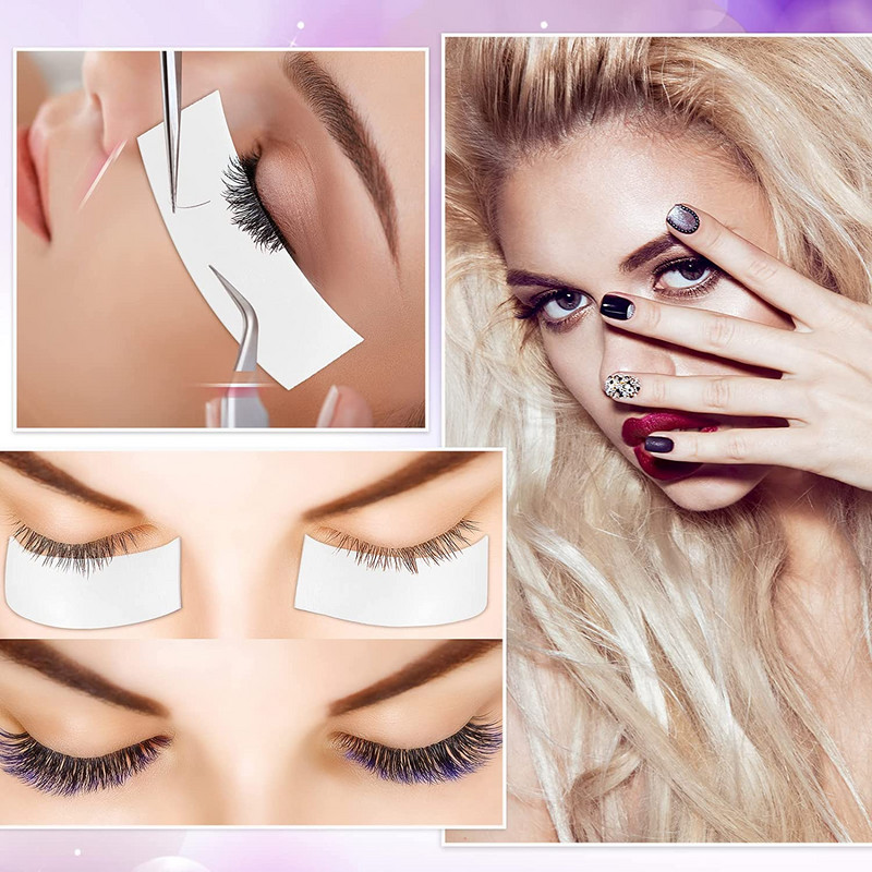 110 bucăți spumă burete tampoane pentru ochi benzi pentru ochi altoire gene plasturi de hârtie fără scame sub ochi tampoane autocolante accesorii pentru extensie gene