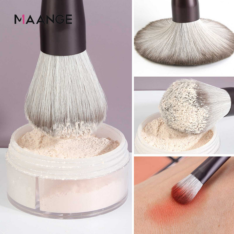 MAANGE 7/12/14PCS Set kistova za šminkanje s držačem Puder za lice Veliki puder u prahu Rumenilo Sjenilo Korektor Beauty Make up Tools