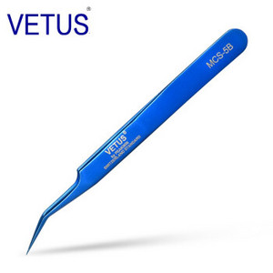 Pensetă pentru gene Vetus Original 100% pentru extensie de gene cu volum 3D 6D Vârf super fin Pensetă pentru machiaj cu închidere excelentă