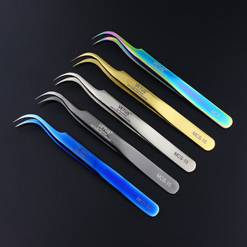 100% Vetus Original Eyelash Tweezers for 3D 6D Volume Eyelashes Extension Super Fine Tip Εξαιρετικό τσιμπιδάκι μακιγιάζ για κλείσιμο