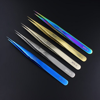 100% Vetus Original Eyelash Tweezers for 3D 6D Volume Eyelashes Extension Super Fine Tip Εξαιρετικό τσιμπιδάκι μακιγιάζ για κλείσιμο