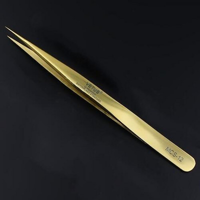 Pensetă pentru gene Vetus Original 100% pentru extensie de gene cu volum 3D 6D Vârf super fin Pensetă pentru machiaj cu închidere excelentă