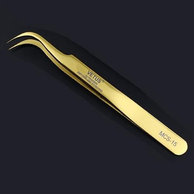 Pensetă pentru gene Vetus Original 100% pentru extensie de gene cu volum 3D 6D Vârf super fin Pensetă pentru machiaj cu închidere excelentă