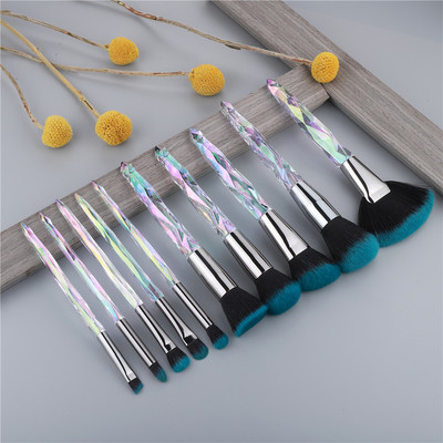 FLD Diamond Fan Sminkecsetek Púder Alapozó Szemhéjpúder Szemöldök Arc Kozmetika Sminkecsetkészlet Brochas Maquillajes