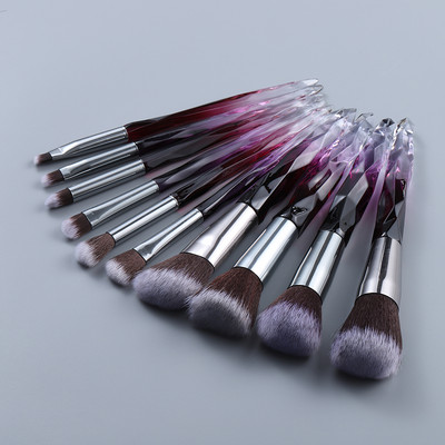 FLD Diamond Fan Sminkecsetek Púder Alapozó Szemhéjpúder Szemöldök Arc Kozmetika Sminkecsetkészlet Brochas Maquillajes