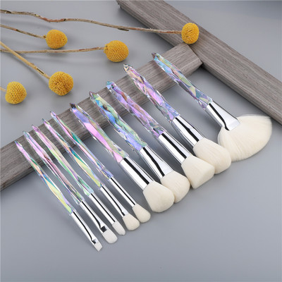 FLD Diamond Fan Sminkecsetek Púder Alapozó Szemhéjpúder Szemöldök Arc Kozmetika Sminkecsetkészlet Brochas Maquillajes