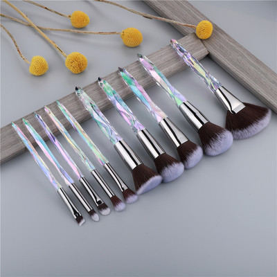 FLD Diamond Fan Sminkecsetek Púder Alapozó Szemhéjpúder Szemöldök Arc Kozmetika Sminkecsetkészlet Brochas Maquillajes