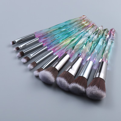 FLD Diamond Fan Sminkecsetek Púder Alapozó Szemhéjpúder Szemöldök Arc Kozmetika Sminkecsetkészlet Brochas Maquillajes