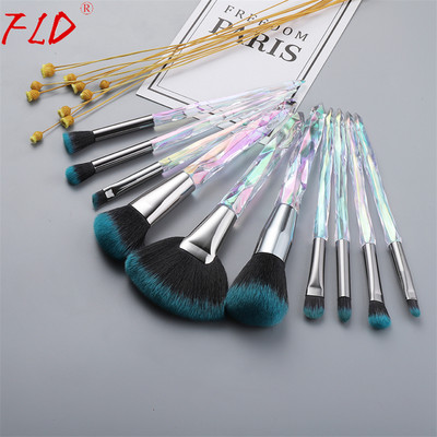 FLD Diamond Fan Sminkecsetek Púder Alapozó Szemhéjpúder Szemöldök Arc Kozmetika Sminkecsetkészlet Brochas Maquillajes