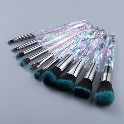 FLD Diamond Fan Sminkecsetek Púder Alapozó Szemhéjpúder Szemöldök Arc Kozmetika Sminkecsetkészlet Brochas Maquillajes