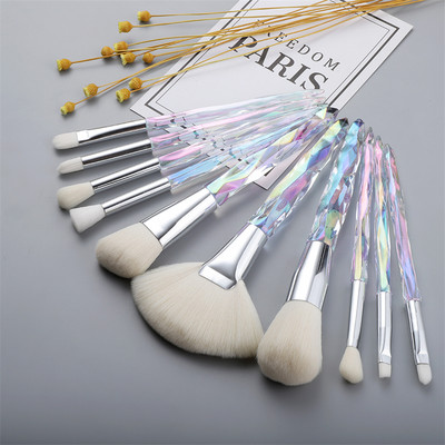 FLD Diamond Fan Sminkecsetek Púder Alapozó Szemhéjpúder Szemöldök Arc Kozmetika Sminkecsetkészlet Brochas Maquillajes
