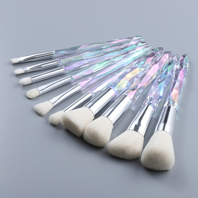 FLD Diamond Fan Sminkecsetek Púder Alapozó Szemhéjpúder Szemöldök Arc Kozmetika Sminkecsetkészlet Brochas Maquillajes