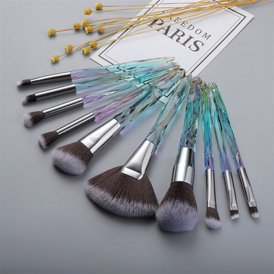 FLD Diamond Fan Sminkecsetek Púder Alapozó Szemhéjpúder Szemöldök Arc Kozmetika Sminkecsetkészlet Brochas Maquillajes